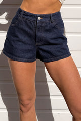 Ilya High Rise Denim Shorts (Indigo)