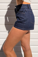 Ilya High Rise Denim Shorts (Indigo)