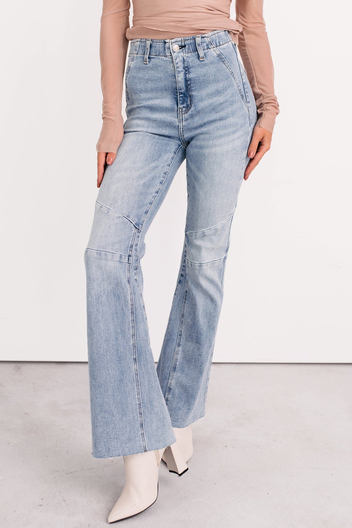 Keller Tummy Control Flare Saige Denim Jeans (Light)