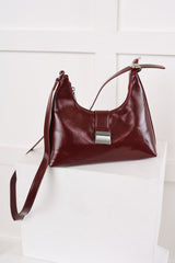 Vogue Visionary Faux Leather Handbag (Red)