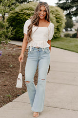 Michael Mid Rise Cello Flare Jeans (Light)