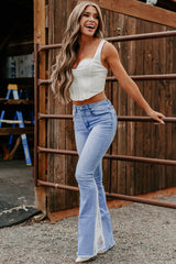 Whispering Carelessly Bustier Tank Top (Ivory)