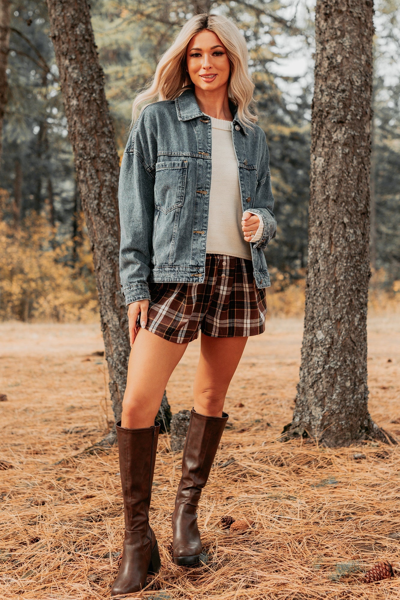 Backroad Wishes Washed Denim Jacket (Medium Wash)