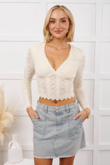 Pretty Priority Striped Denim Mini Skirt (Light)