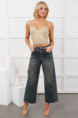 Striving To Shine Lurex Corset Top (Gold)