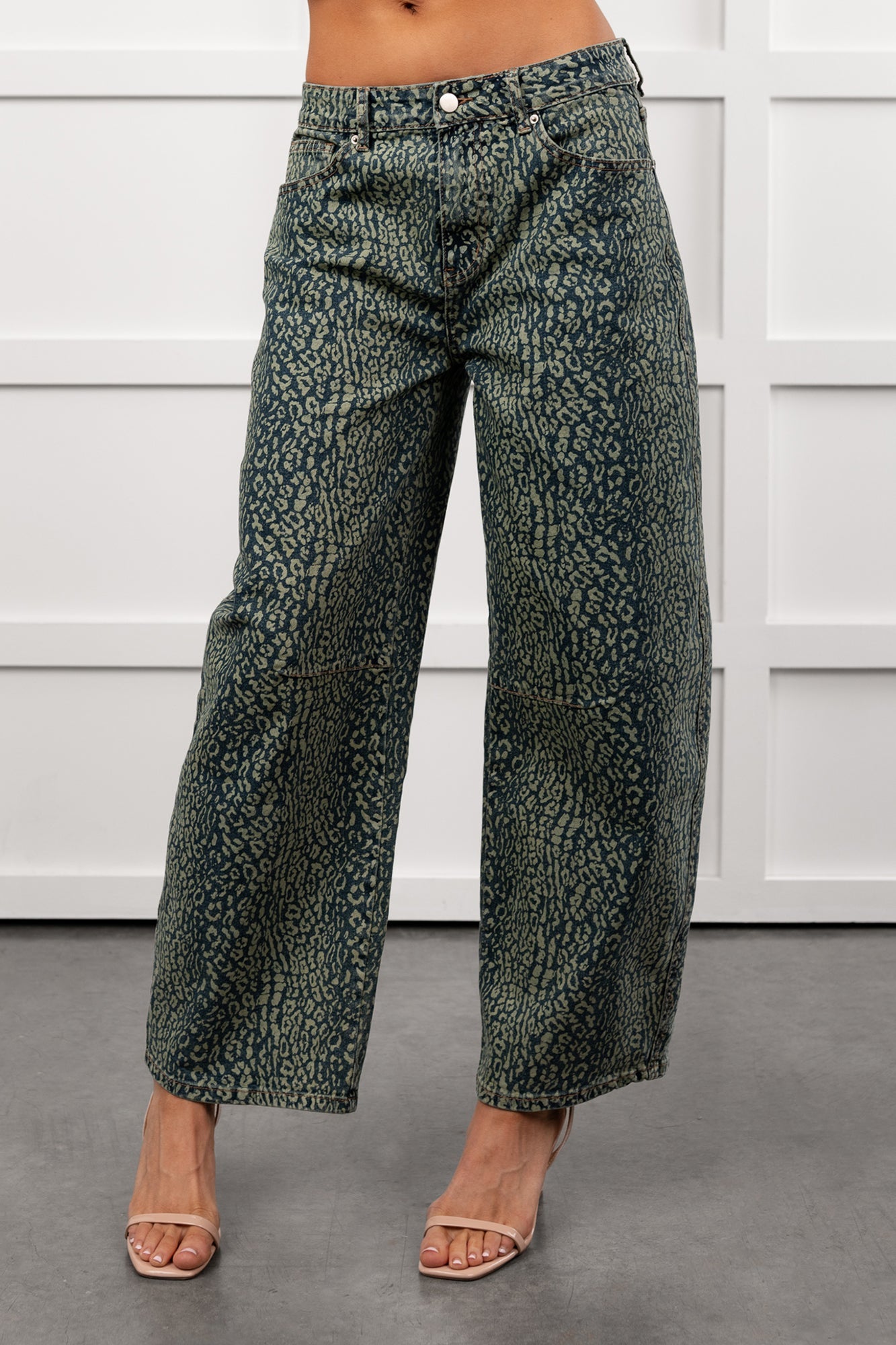 Boden Leopard Wide Leg ANWND Jeans (Denim)