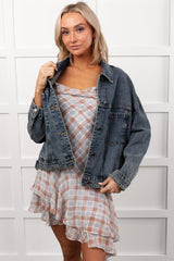 Backroad Wishes Washed Denim Jacket (Medium Wash)