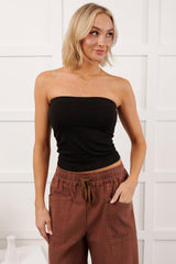 Endless Summer Strapless Solid Top (Black)