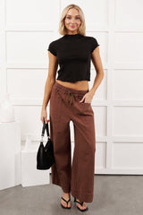 Chill Route Modal Lettuce Edge Crop Top (Black)