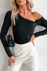 Simple Standards Asymmetric Bodysuit (Black)