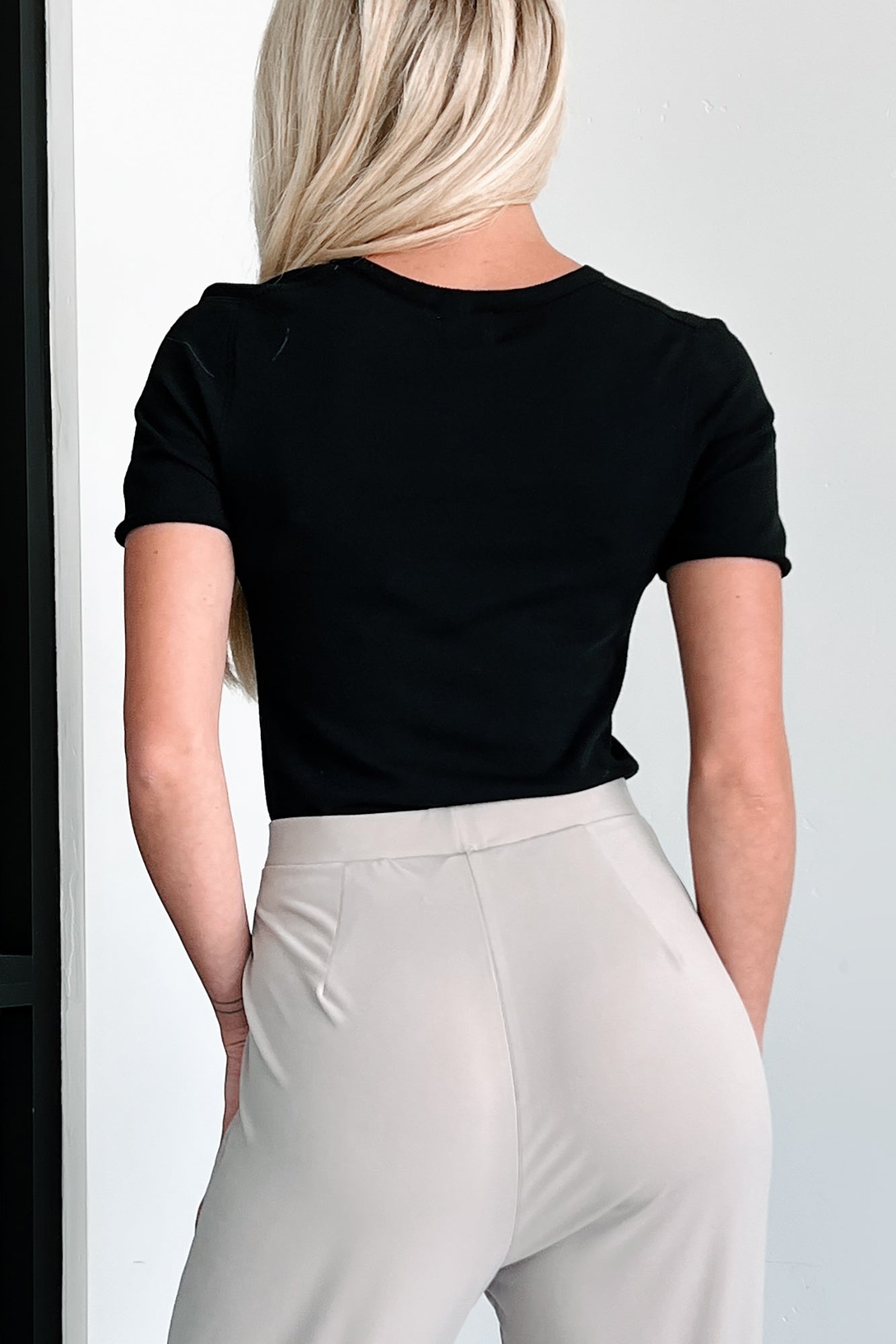 Balancing It All Lightweight Sweater Tee (Black)