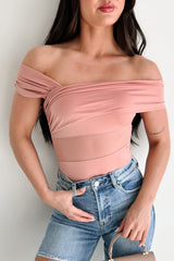 Heartfelt Moments Asymmetric Bodysuit (Mauve)