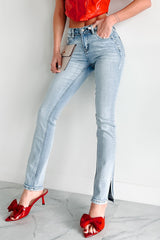 Polina Kancan Mid Rise Y2K Bootcut Jeans (Medium)