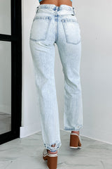 Bennett High Rise Distressed 90's Boyfriend Kancan Jeans (Light Acid)
