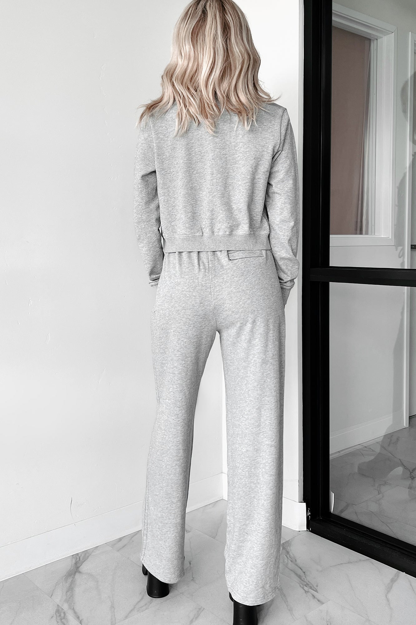 Classy Yet Comfy Button-Up Top (Melange Grey)