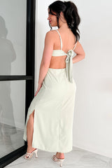 Class With A Twist Sleeveless Cut-Out Maxi Dress (Sage)