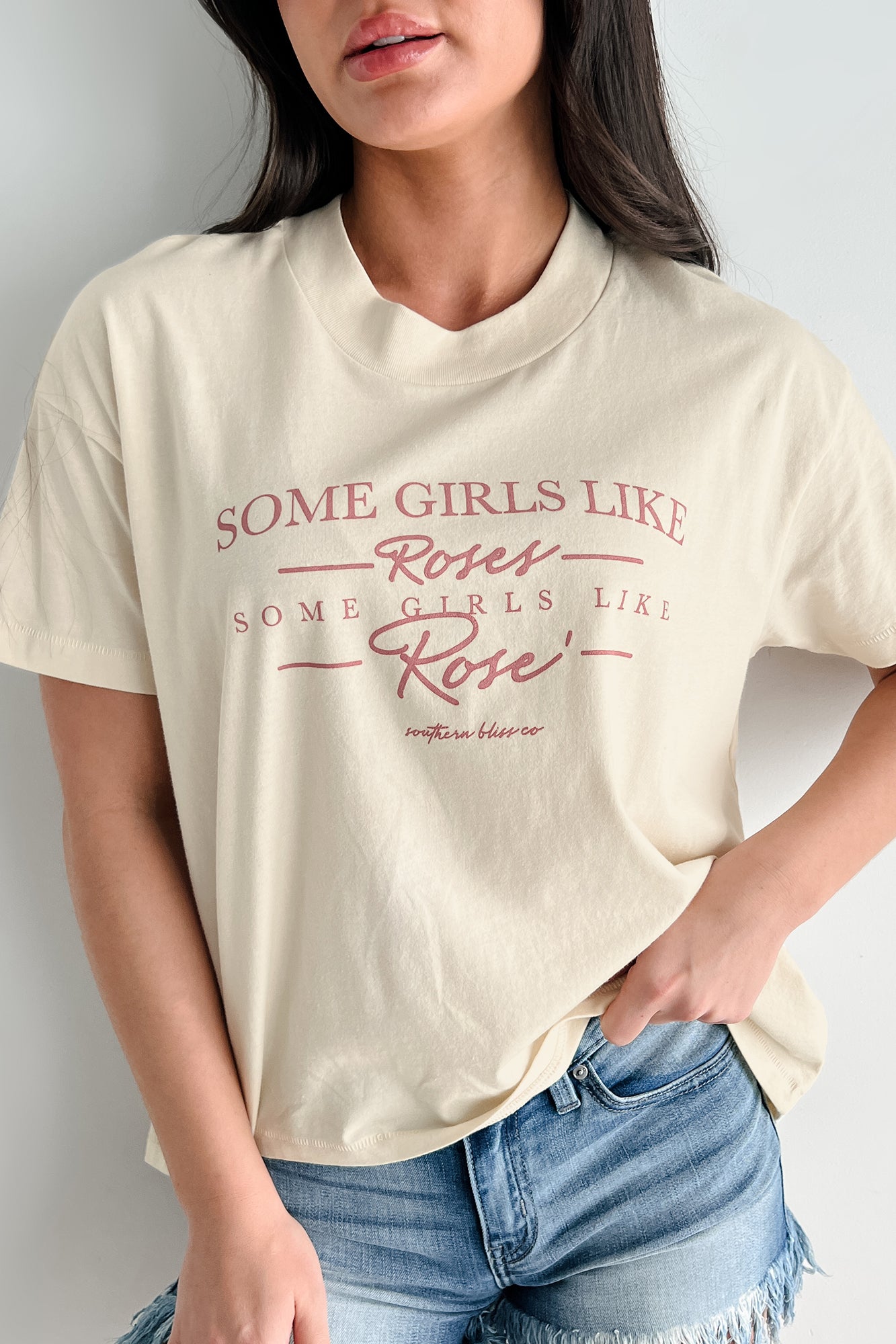 "Some Girls Like Roses" Graphic T-Shirt (Sand)