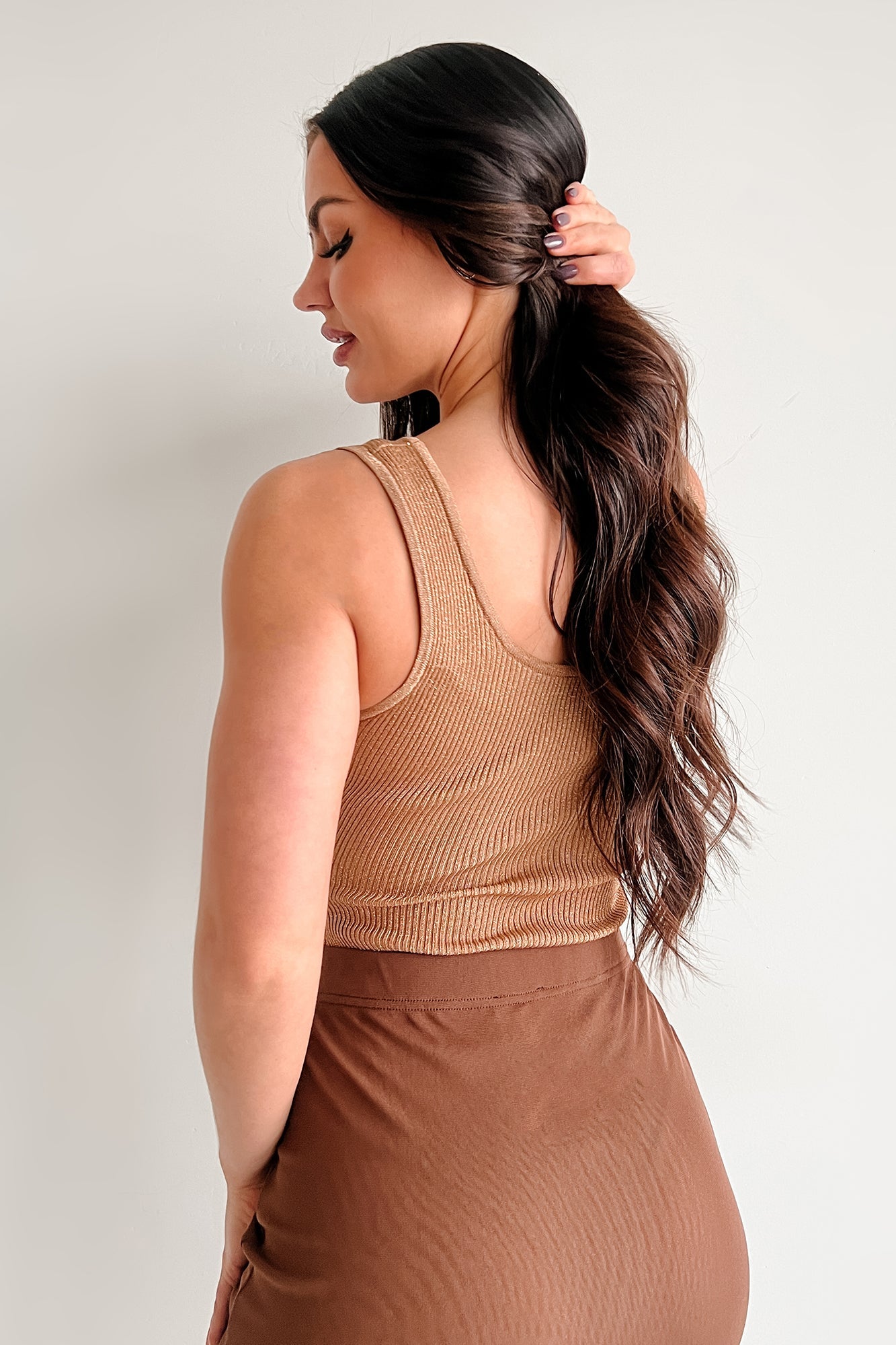 True Fascination Ribbed Metallic Lurex Bodysuit (Gold)