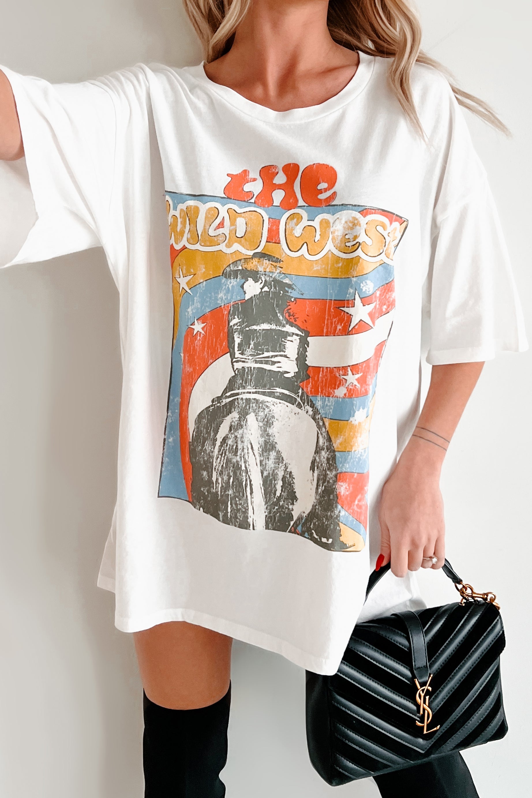 "The Wild West" Oversized Graphic Tee (Ivory)
