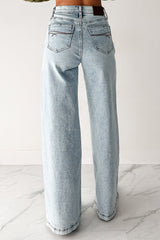 Ledger Tummy Control Wide Leg Saige Denim Jeans (Medium)