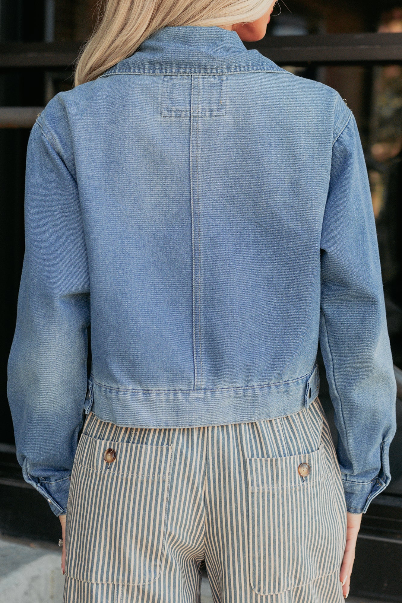 Open Days Denim Cargo Jacket (Medium)