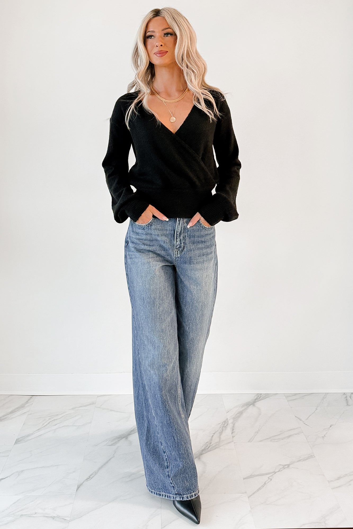 Jianna High Rise Wide Leg Cello Jeans (Medium)