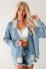 Rest Is Ritual Mineral Wash POL Cardigan (Blue)