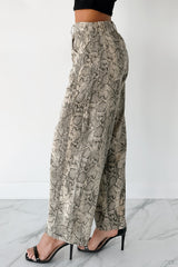 Hale Barrel Leg Very J Animal Print Jeans (Beige Snake)