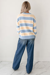 Soft Sentiments Papermoon Striped Fuzzy Sweater (Light Yellow/Light Blue)