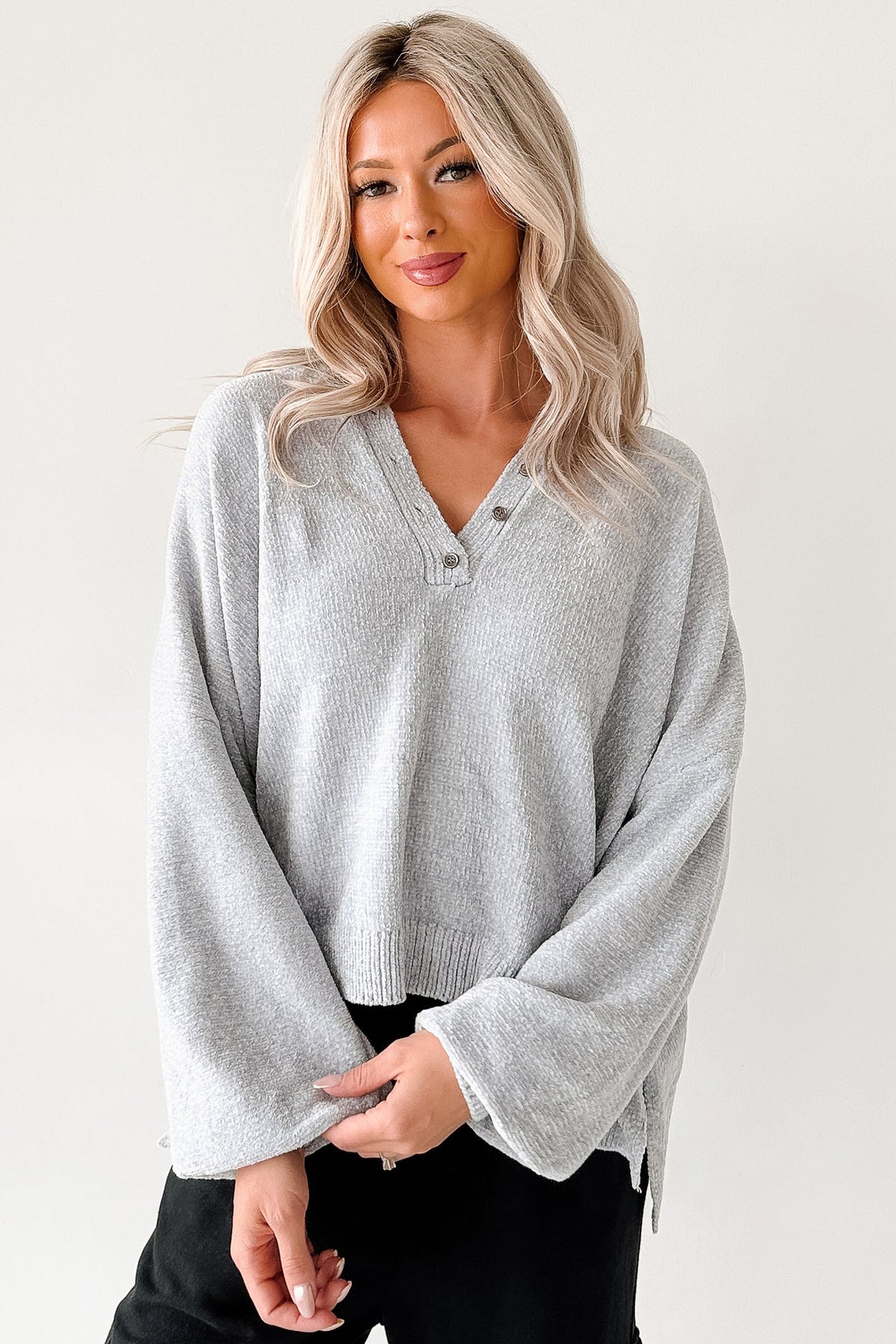 Perfect Patience Oversized Papermoon Sweater Hoodie (Blue)