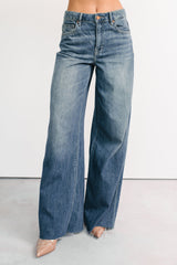 Aldo High Rise Wide Leg Hidden Brand Jeans (Medium Vintage)