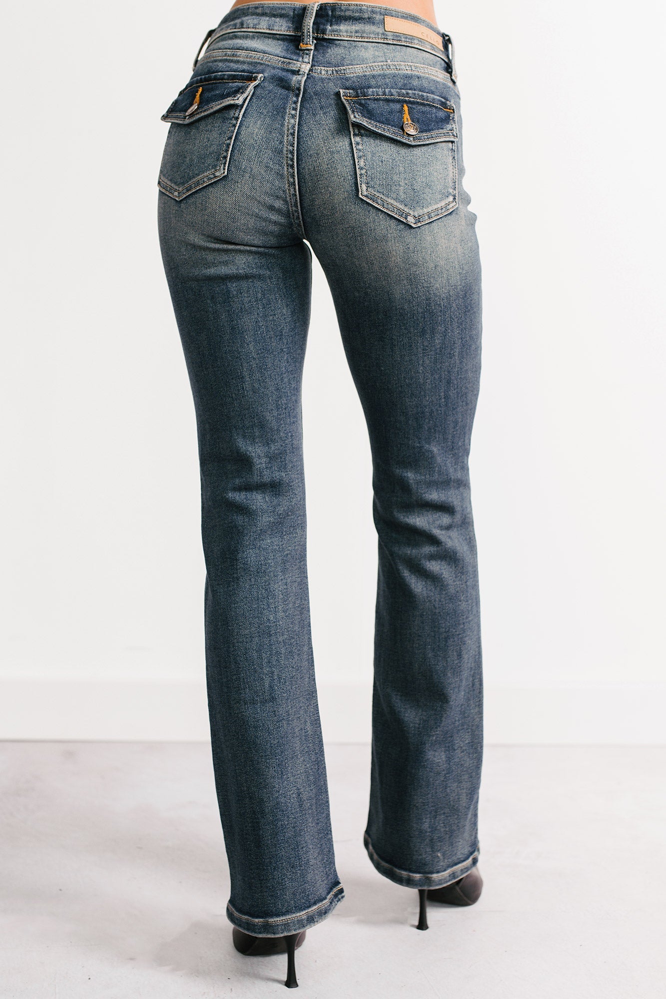 Roman Mid Rise Bootcut Cello Jeans (Dark Tint)