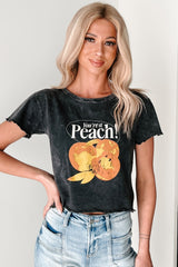 "You're A Peach" Graphic T-Shirt (Charcoal)
