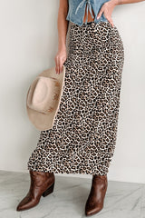 Headed To Brunch Leopard Print Cami & Skirt Set (Almond/Black)
