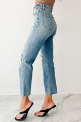 Delphine Distressed Straight Leg Cello Jeans (Light)
