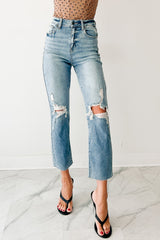 Delphine Distressed Straight Leg Cello Jeans (Light)