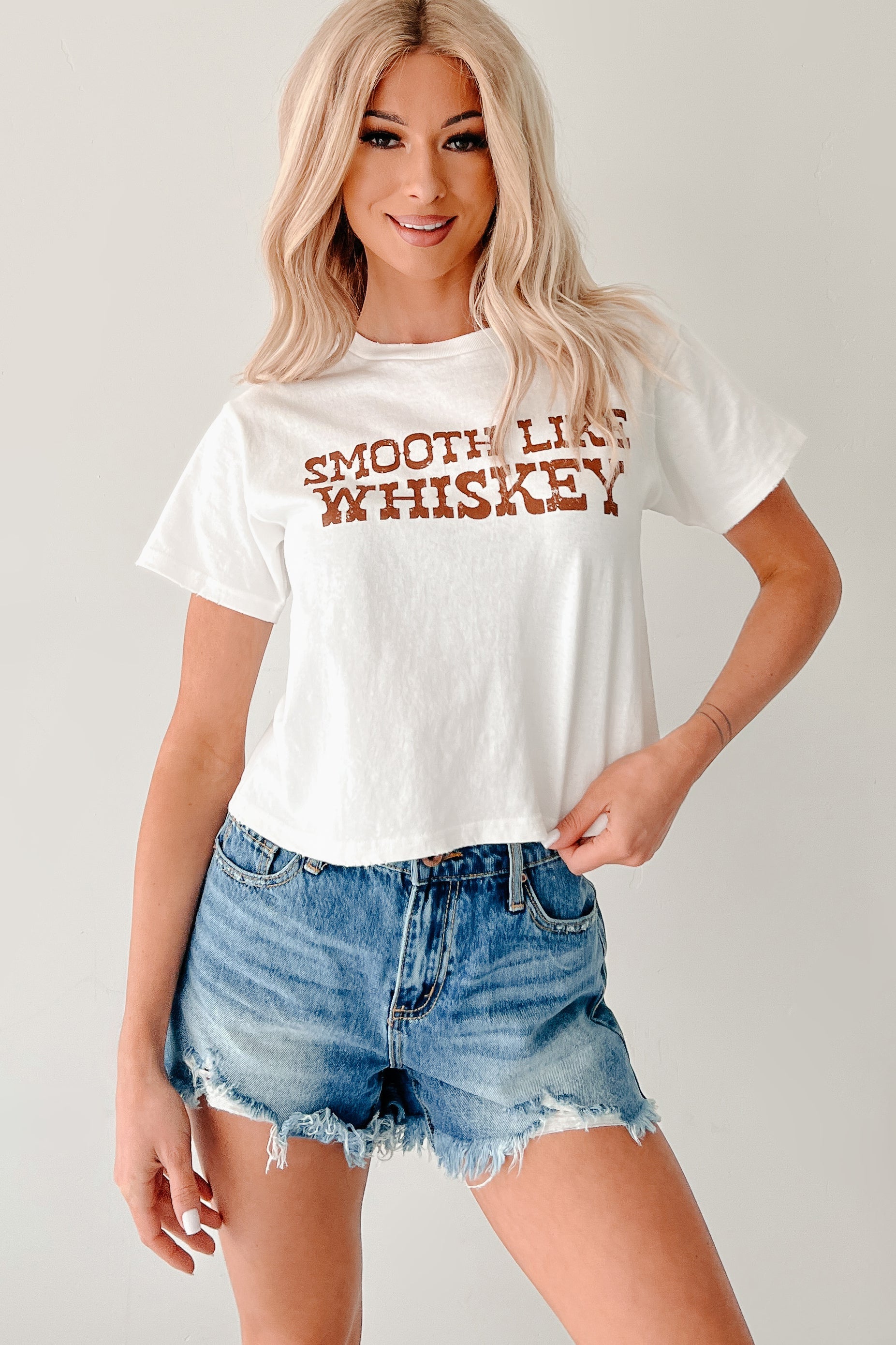 "Smooth Like Whiskey" Graphic Tee (White)