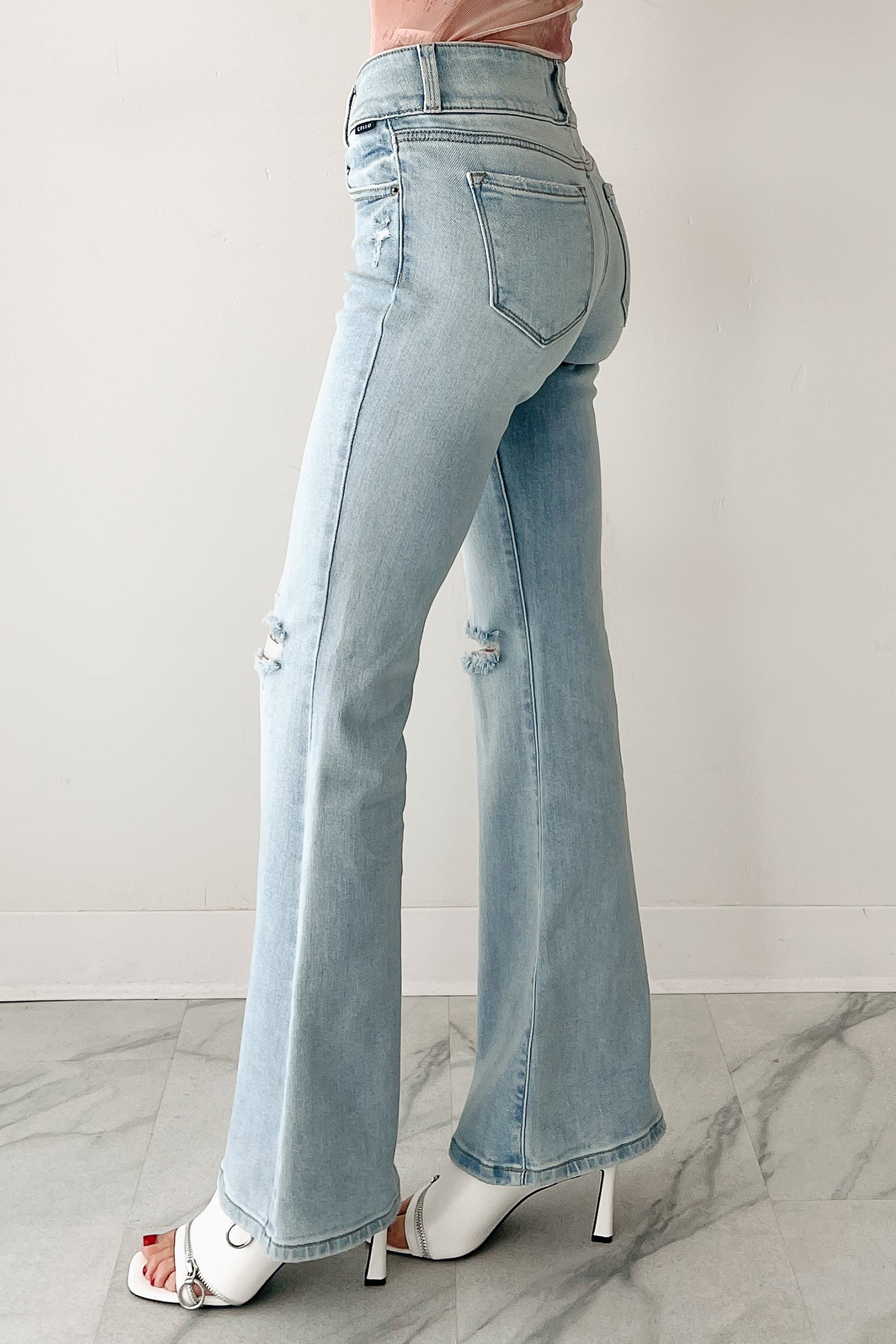 Michael Mid Rise Cello Flare Jeans (Light)