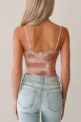 Midnight Playlist Sleeveless Mesh Bodysuit (Mauve)