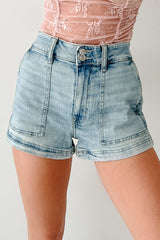 Remi Vintage Wash Eunina Denim Shorts (Medium Light)