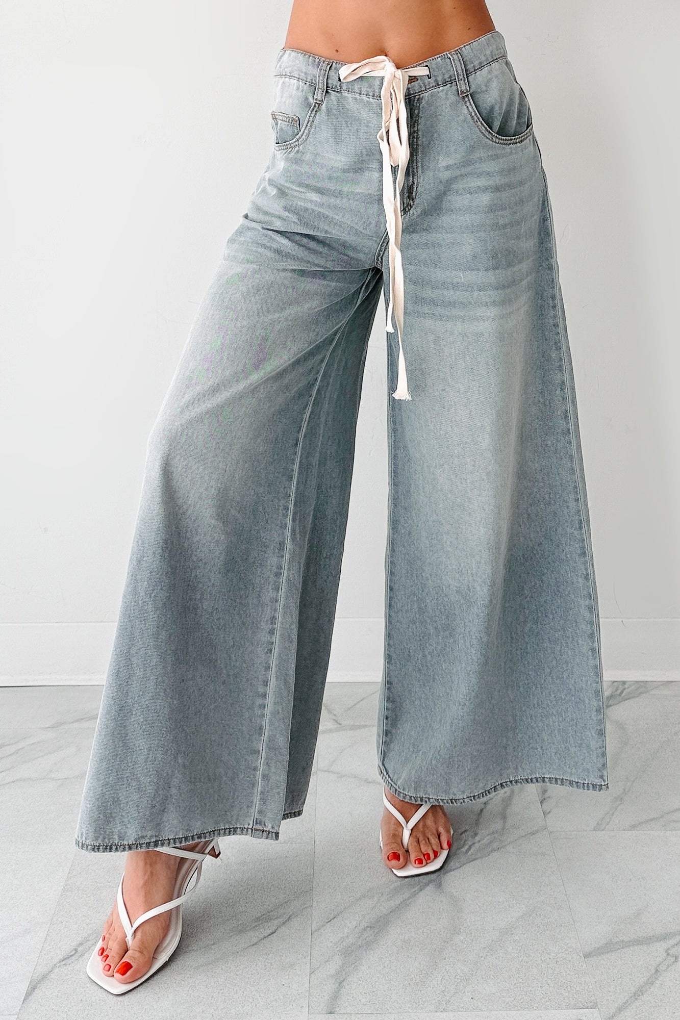 Marin Ombre Wide Leg NoaBoa Jeans (Denim Grey)