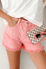 The Journey Continues High Rise Tummy Control Risen Shorts (Flamingo)