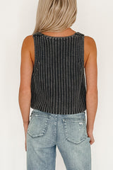 Made For Mornings Sleeveless Knit Top (Ink)