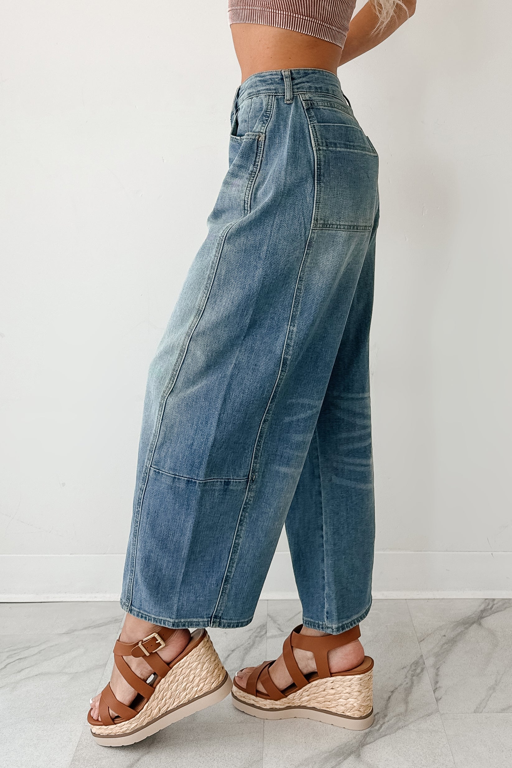 Frank High Rise Signature 8 Barrel Jeans (Medium)