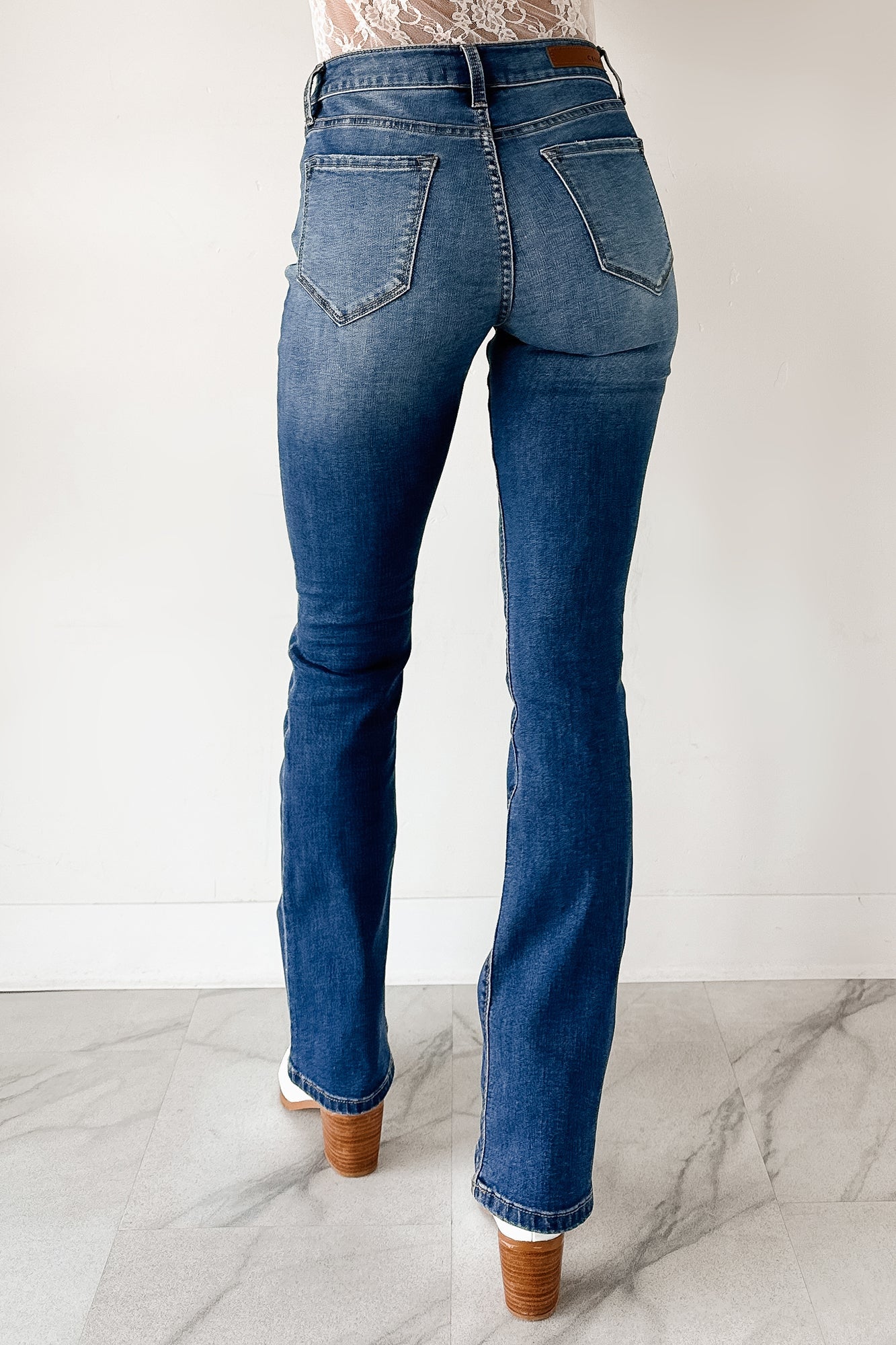 Edward Mid Rise Boot-Cut Cello Jeans (Dark)