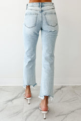 Melody High Rise Slim Straight KanCan Jeans (Acid)