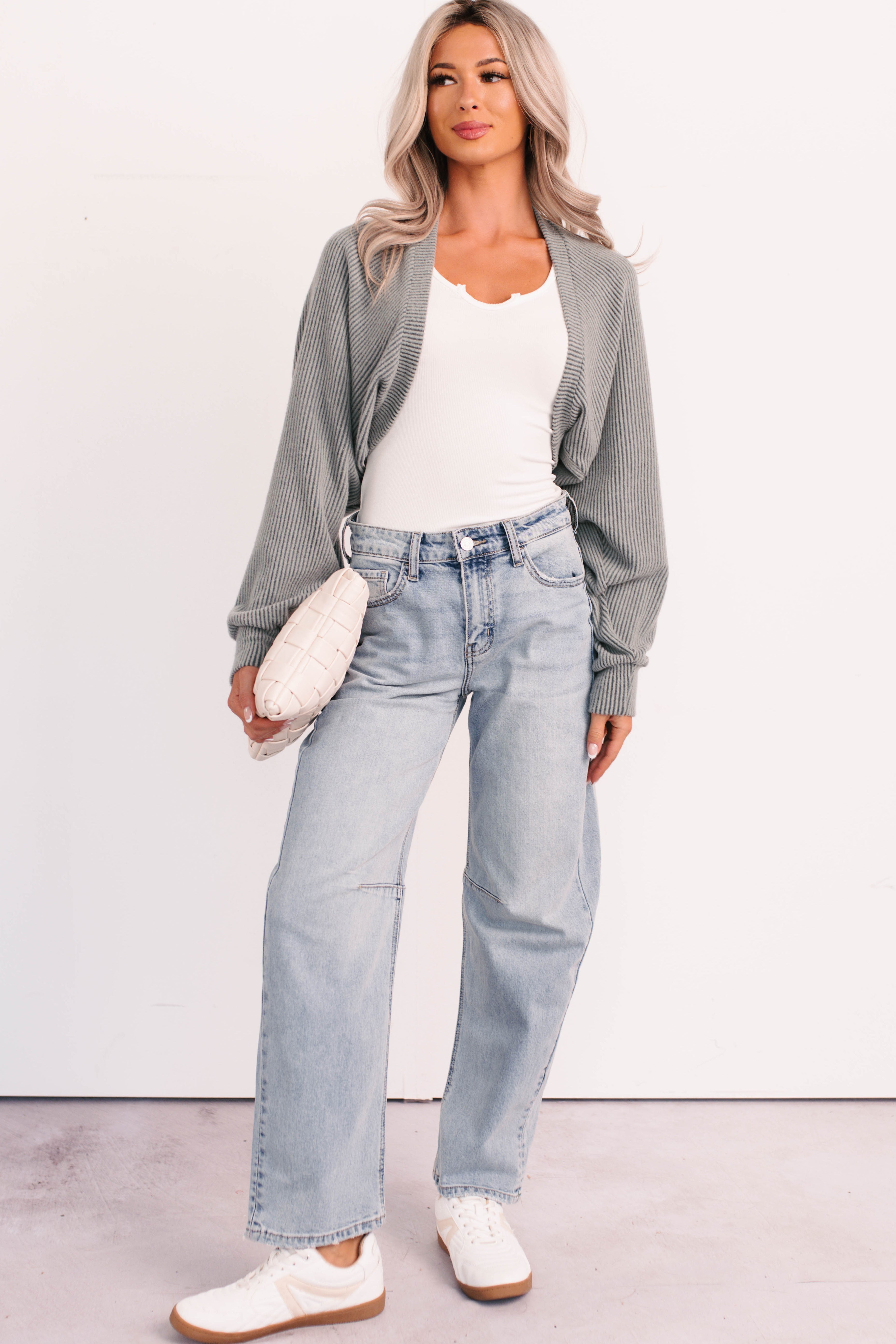 Brock High Rise Barrel Leg Kancan Jeans (Light)