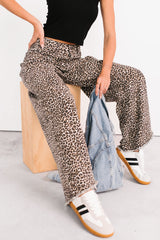 Kaya Tummy Control Wide Leg Saige Denim Jeans (Leopard)