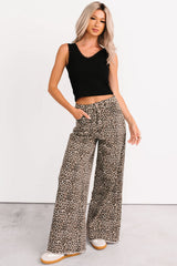 Kaya Tummy Control Wide Leg Saige Denim Jeans (Leopard)