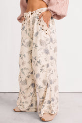Lorelei Wide Leg Floral POL Jeans (Cream/Floral)